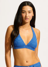 Load image into Gallery viewer, Oasis Multi Fit Longline Triangle Bikini Top - Ultramarine
