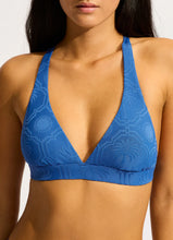 Load image into Gallery viewer, Oasis Multi Fit Longline Triangle Bikini Top - Ultramarine

