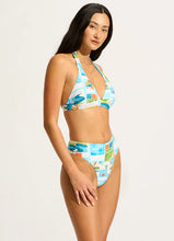 Load image into Gallery viewer, Sunset Multi Fit Triangle Bikini Top - Turquoise
