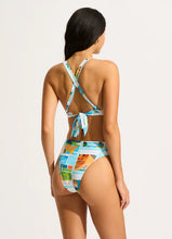 Load image into Gallery viewer, Sunset Multi Fit Triangle Bikini Top - Turquoise
