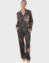 Load image into Gallery viewer, Ruby Floral Satin Pyjama Set - Black
