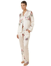 Load image into Gallery viewer, Ruby Floral Satin Pyjama Set in Ivory
