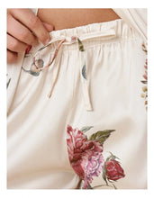 Load image into Gallery viewer, Ruby Floral Satin Pyjama Set in Ivory
