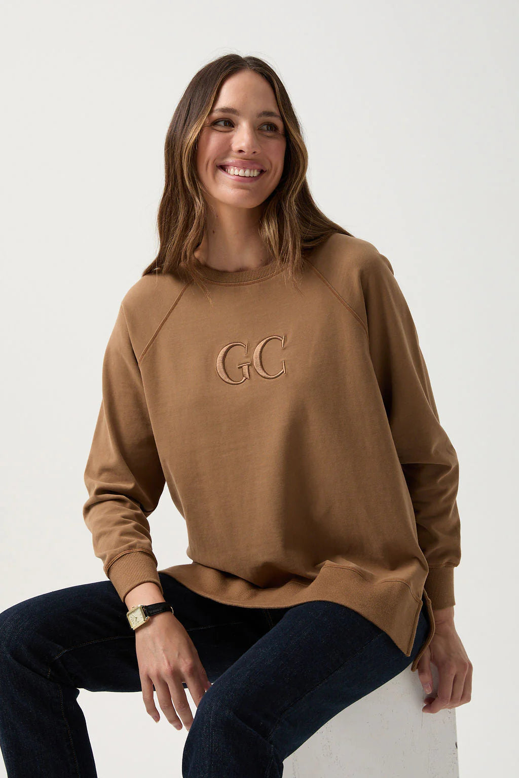 GC Logo Sweater Tobacco