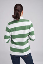 Load image into Gallery viewer, Stripe Collared Rugby Green/White
