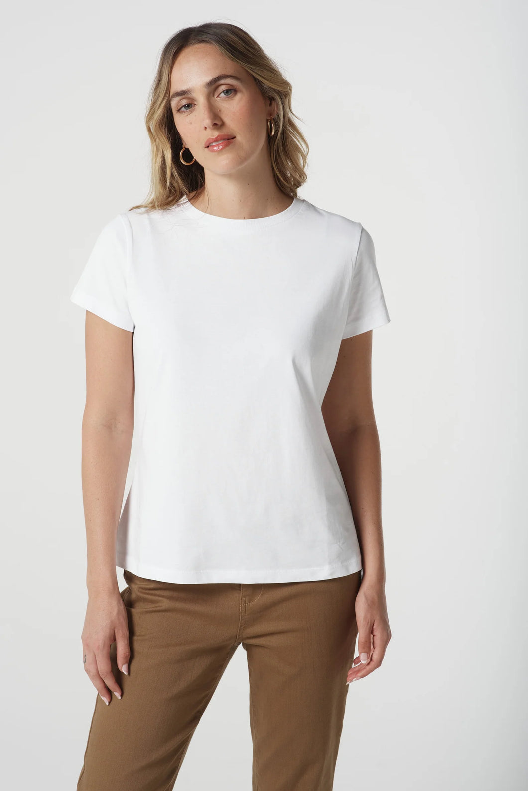 GC Good Earth Cotton Crew Neck Tee White