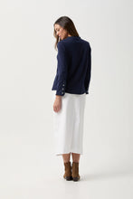 Load image into Gallery viewer, Frill Collar Long Sleeve Tee Parisian Night
