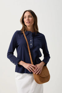 Frill Collar Long Sleeve Tee Parisian Night