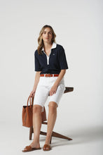 Load image into Gallery viewer, Trail Cotton Half Sleeve Polo - Navy
