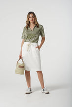 Load image into Gallery viewer, Zip Cotton Polo - Sage/White

