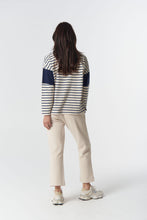 Load image into Gallery viewer, Stripe GC Logo  Sweater- Birch / Navy Stripe
