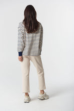 Load image into Gallery viewer, Stripe Rugby Sweater Birch/ Dark Navy
