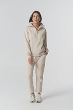 Load image into Gallery viewer, Rugged ½ Zip Cotton Sweater - Birch
