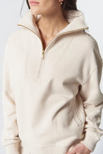 Load image into Gallery viewer, Rugged ½ Zip Cotton Sweater - Birch
