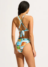 Load image into Gallery viewer, Sunset High Rise Bikini Bottom - Turquoise
