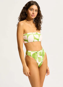 Sunray High Rise Bikini Bottom - Sage