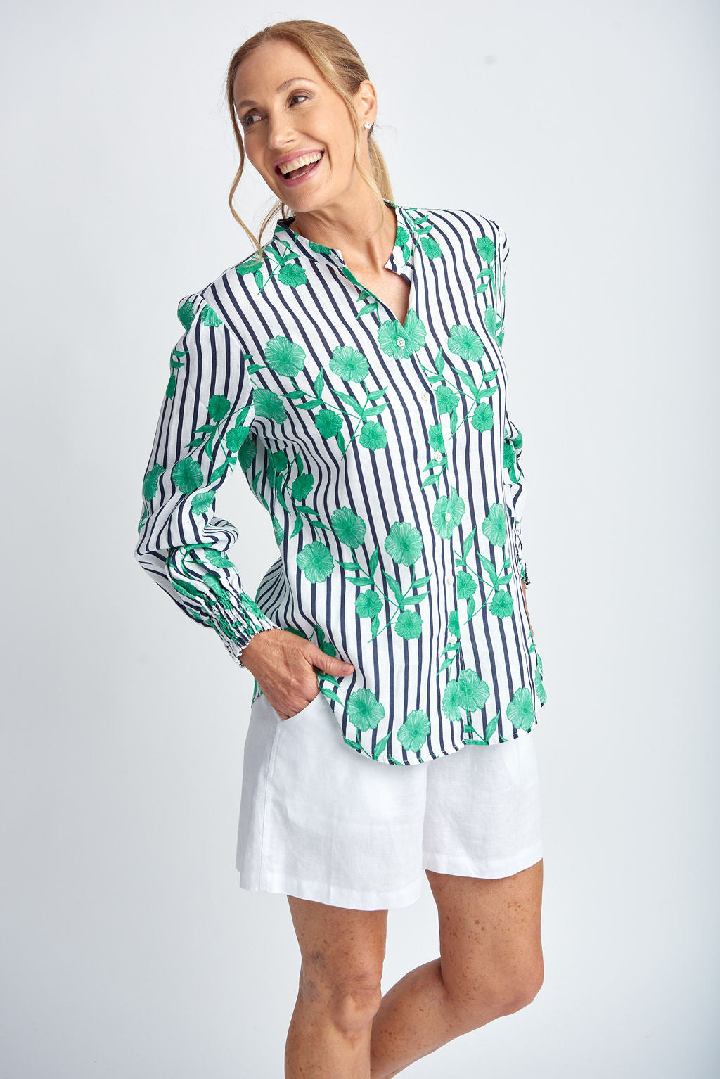 Aquadoor Print Blouson Shirt