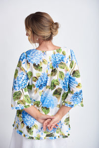 Cotton Trapeze Top / Hydrangea