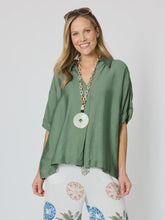 Load image into Gallery viewer, Del Mar Pleat Detail Top - Fern
