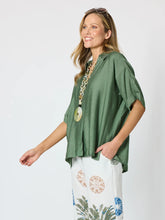 Load image into Gallery viewer, Del Mar Pleat Detail Top - Fern

