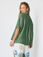 Load image into Gallery viewer, Del Mar Pleat Detail Top - Fern
