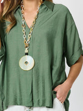 Load image into Gallery viewer, Del Mar Pleat Detail Top - Fern
