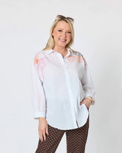 Load image into Gallery viewer, Oasis Cotton Embroidered Shirt - White
