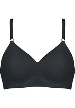 Load image into Gallery viewer, Naturana Side Smoothing Soft Cup Wireless Padded Bra / Black
