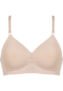 Naturana Side Smoothing Soft Cup Wireless Padded Bra / Nude