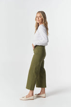 Load image into Gallery viewer, 5 Pocket Crop Wide Leg Jean - Sage
