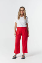 Load image into Gallery viewer, GC Staple Tailored Linen Pant - Poinsettia
