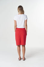 Load image into Gallery viewer, 5 Pocket Knee Length Skirt - Poinsettia
