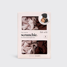 Load image into Gallery viewer, Satin Sleep Scrunchies 5pc- Cameo
