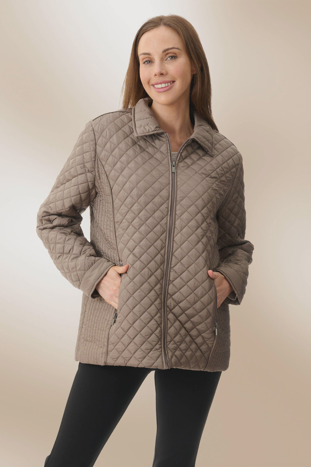 5QJ49 - Short quilted Jacket Mushroom