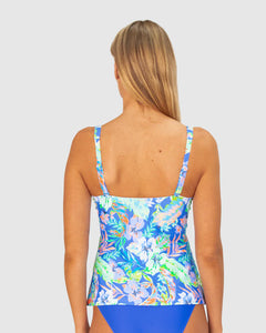 Waimea Wrap Singlet  AZURE