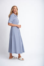 Load image into Gallery viewer, Cotton Stripe Dress - Navy Stripe
