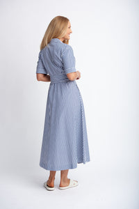 Cotton Stripe Dress - Navy Stripe