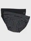 Load image into Gallery viewer, Jockey Woman Cotton Classic 2-Pack Brief Black Stripe

