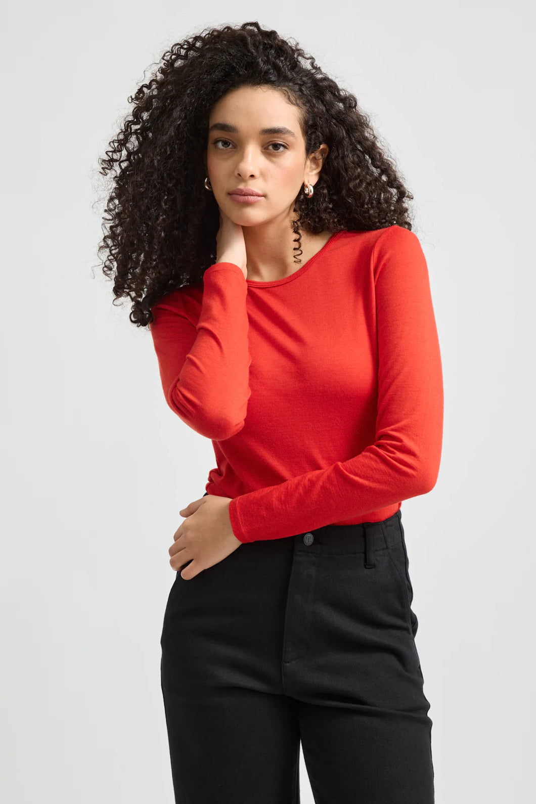 Toorallie Crew Merino Tee / Red