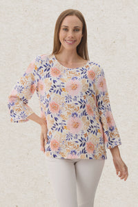 Plum 3/4 sleeve top