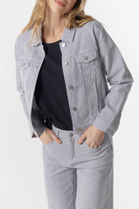 Ray Denim Jacket - Navy/White