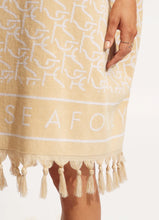 Load image into Gallery viewer, SF Monogram Towel Poncho - Natural
