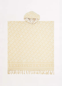 SF Monogram Towel Poncho - Natural