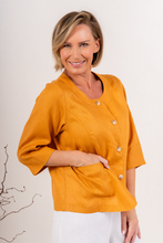 Load image into Gallery viewer, Marigold Linen Utility Jacket
