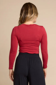 Tani High Neck Long Sleeve  / Red Berry