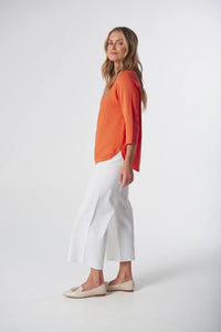 Sorbet Cotton 3/4 Sleeve Raglan Knit / Orange
