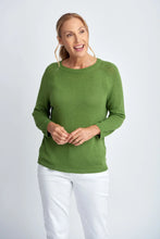 Load image into Gallery viewer, Cotton Raglan Jumper Green Leaf
