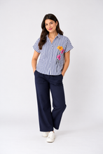 Load image into Gallery viewer, Fresh Pick Shirt Navy Stripe
