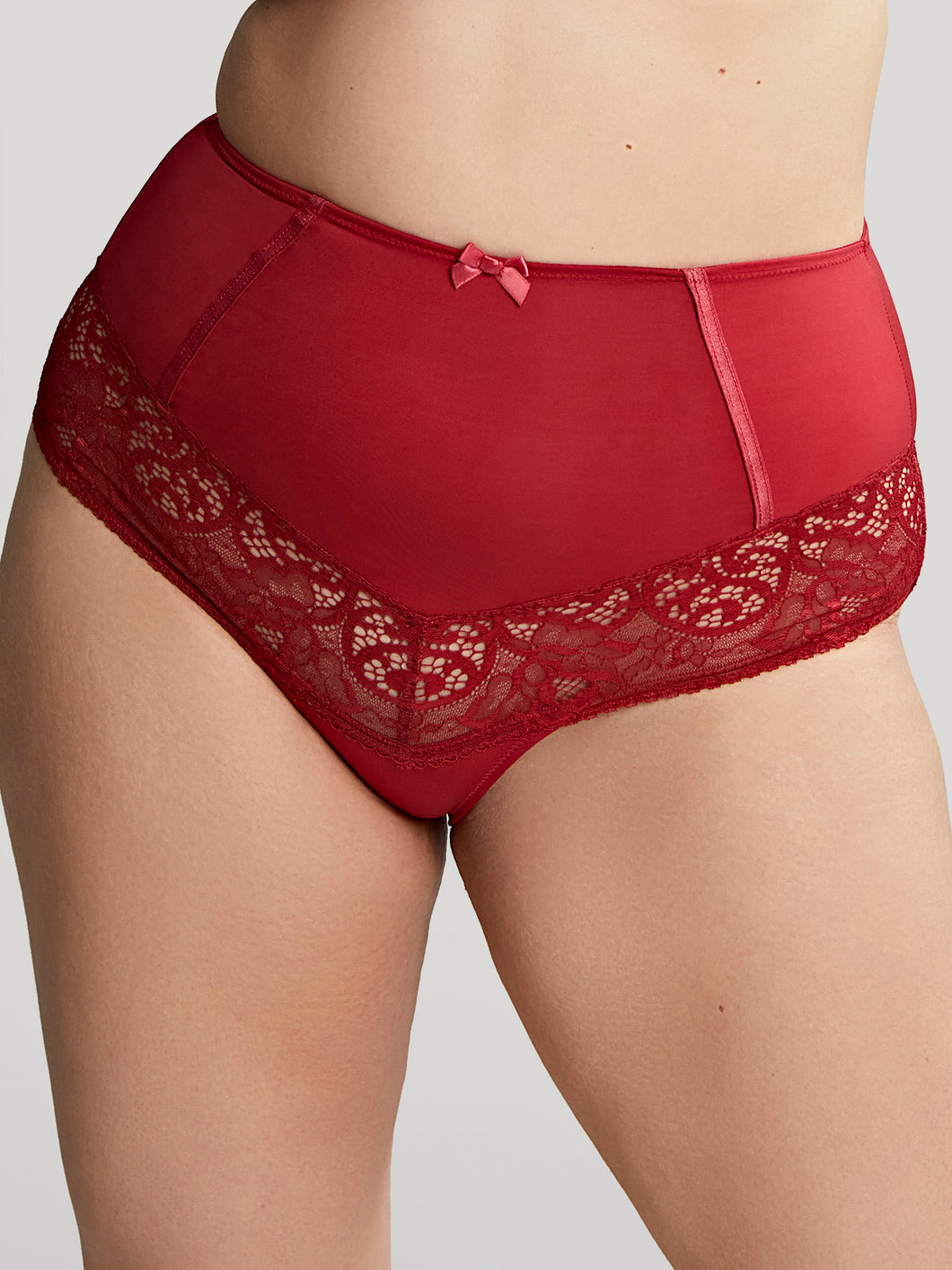 Estel High Waist Brief - Raspberry