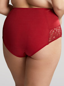 Estel High Waist Brief - Raspberry